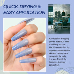 AZUREBEAUTY dip powder cornflower blue shade for vibrant everyday look