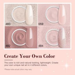 AZUREBEAUTY glitter dip powder swatch for festive nail art