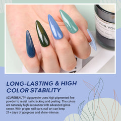 AZUREBEAUTY dip powder indigo shade with rich color and long wear