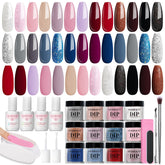 AzureBeauty dip powder kit 20 colors display for versatile at home manicure ideas