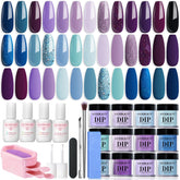 AZUREBEAUTY dip powder kit: 20 colors for stylish at-home nails, long-lasting color.