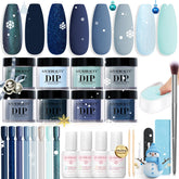 AZUREBEAUTY dip powder kit 30pcs box scene highlighting complete starter set for DIY manicures.