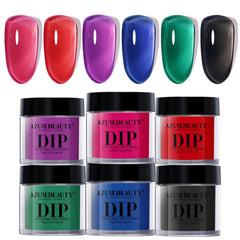 AZUREBEAUTY Dip Powder Kit with 6 jelly colors for effortless at-home manicures