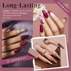 AZUREBEAUTY dip powder top coat bottle delivering high-shine finish.