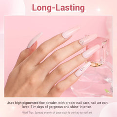 AzureBeauty sparkle pink powder swatch for shimmery nails