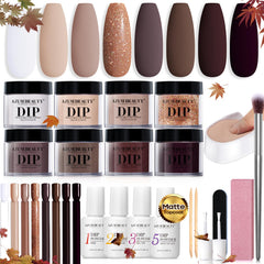 AZUREBEAUTY kit contents show starter-set items for easy at-home dip manicure.