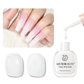 AzureBeauty Milky White polish bottle with translucent jelly gloss and quick-dry potential.