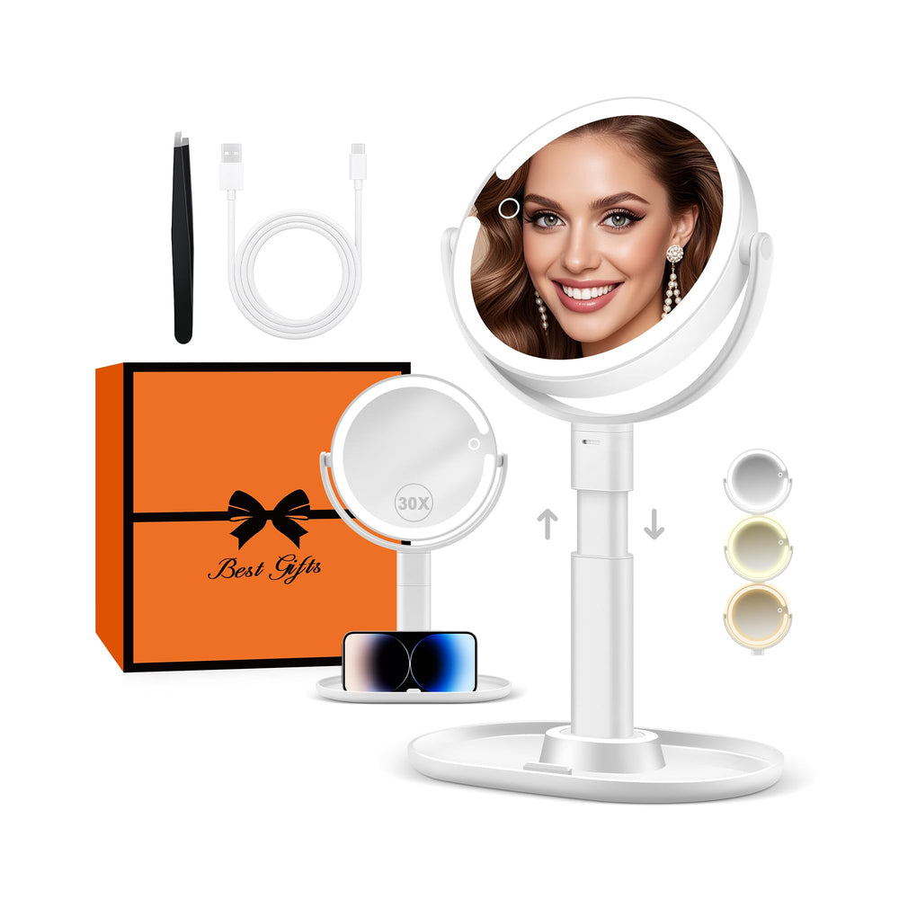 B Beauty Planet lighted mirror closeup for precise grooming
