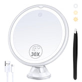 B Beauty Planet lighted makeup mirror 30x magnification for precise makeup.