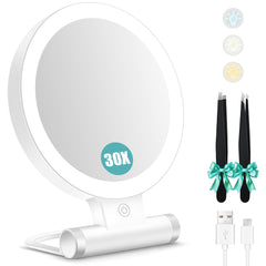B Beauty Planet magnifying-mirror-30x side close-up for precision makeup checks.