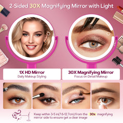 Adjustable brightness helps tailor visibility for precise application and eye comfort