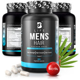 B Life Company men hair growth supplement bottle shown for thicker hair.