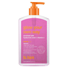 B.TAN Clear Self Tan Gel applied evenly for a clean, transfer-free glow.