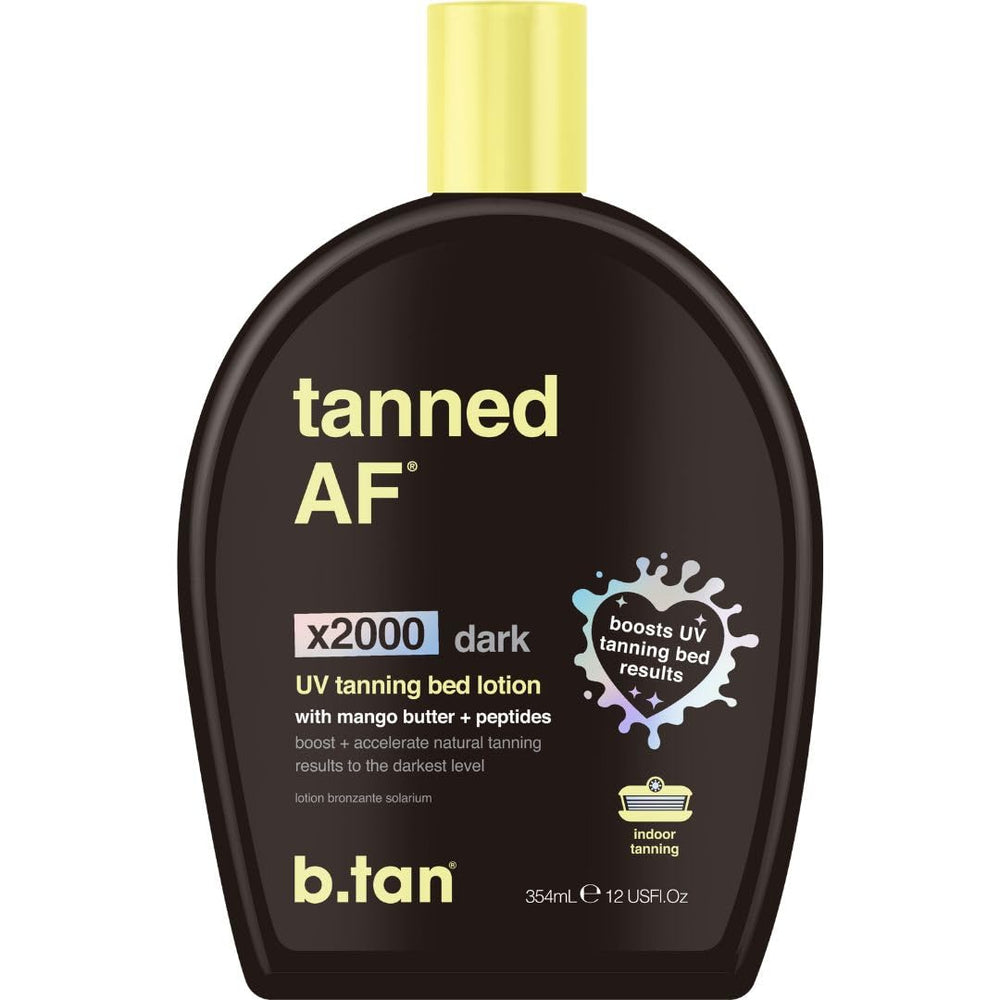B.TAN UV Tanning Bed Lotion application on skin for best results.