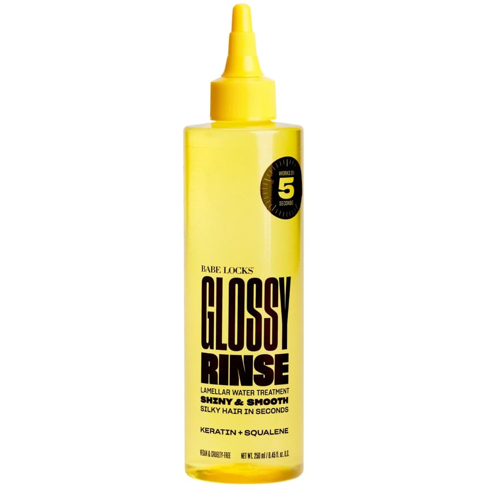 BABE ORIGINAL Babe Locks Glossy Rinse bottle delivering instant shine and hydration during showering