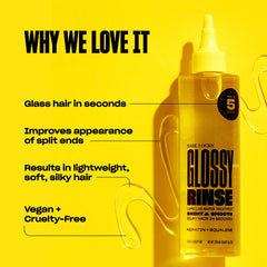 BABE ORIGINAL Glossy Rinse being applied to wet hair for quick hydration
