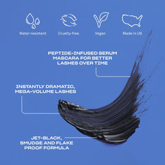 Babe Original lash mascara brush-tip visualization shows buildable volume
