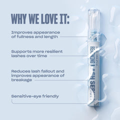 BABE ORIGINAL Renewing Lash Serum gel texture swirl suggests gentle, soothing application.