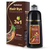 Bablabear chestnut brown shampoo bottle for at-home gray coverage and color refresh.