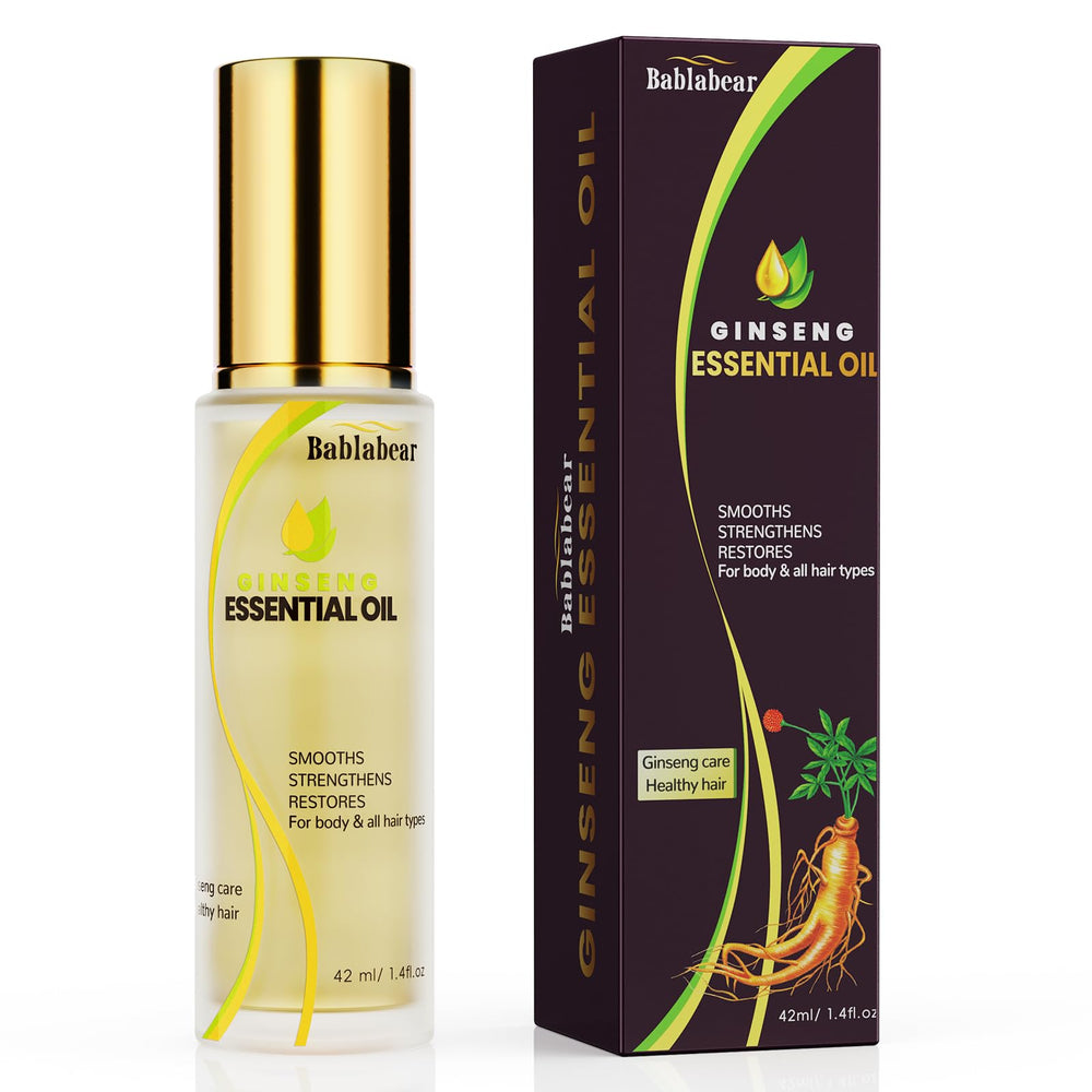 Bablabear Hair Oil bottle pour demonstrates frizz control and nourishing shine.