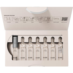 BABOR Lift Express Ampoule Concentrate serum on hand suggests easy at-home lifting benefits.