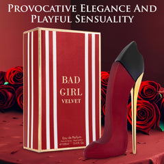 Bad Girl Velvet vanilla tonka bean note emphasizes warm sweetness for cozy wear