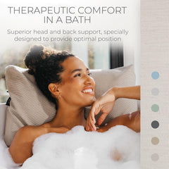 BADESOFA Luxury Bath Pillow S neck support in tub promotes relaxed, even pressure.