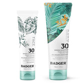 Badger Mineral Daily sunscreen bottle showcases SPF 30 for lightweight daily protection.