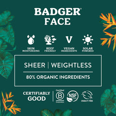 Badger zinc oxide sunscreen SPF 30 texture closeup ready for seamless blending.