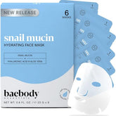 Baebody Snail Mucin Face Mask box—travel-ready packaging for hydration.