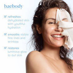 Baebody Snail Mucin Face Mask sachets—individually wrapped for convenient, on-the-go hydration.