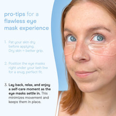 Baebody snail mucin under-eye patches applied to eye area for revitalized look