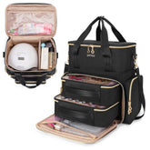 BAFASO Double Layer Nail Polish Organizer main compartment showing 70-bottle capacity for easy access.