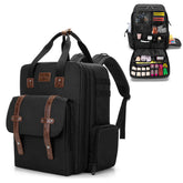 BAFASO large-capacity barber case front view with dedicated shear slots for quick tool access on the go.