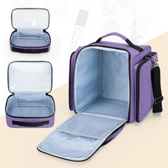 BAFASO makeup bag side pocket setup supports brushes and palettes for quick access