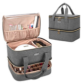 BAFASO nail polish organizer shows 40-bottle capacity for clutter-free cosmetics storage.