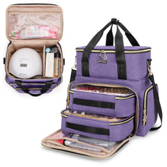 BAFASO nail polish organizer main compartment with 70-slot storage for 15ml bottles.