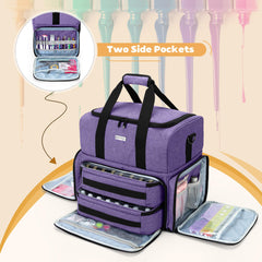 BAFASO nail polish organizer side pockets hold dip powders and tools for home manicures.