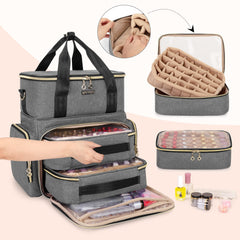 BAFASO organizer with 70-slot bottle storage for easy color coordination