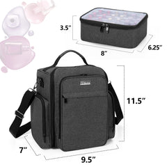 BAFASO removable-pouches keep polish and tools neatly separated during transport.