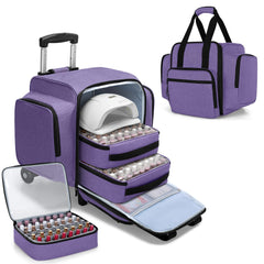 BAFASO rolling nail polish organizer main compartment keeps bottles secure during travel