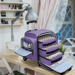 BAFASO removable cases show 144-bottle capacity for organized nail art kits