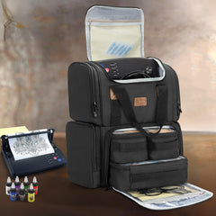 BAFASO tattoo backpack bottom compartment with removable pouches organizes inks and tools
