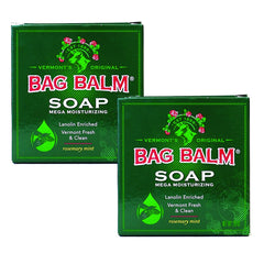 Bag Balm Mega Moisturizing Soap Rosemary Mint bottle with rich lather for dry skin