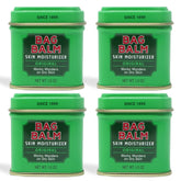 Bag Balm Original Ointment tin 4-pack front view for on-the-go skin care