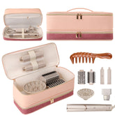 BAGCRAZY Dyson Airwrap travel case with pink crimson exterior protects tools during travel.