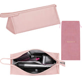 BAGCRAZY Pu Leather Travel Case for Dyson Airwrap in pink keeps gear organized on the go.
