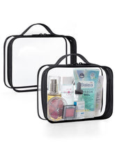 BAGSMART Clear Toiletry Bag two-pack front view for easy packing