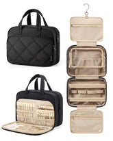 BAGSMART Hanging Toiletry Bag closed showing compact, lightweight travel organization.