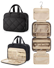 BAGSMART Hanging Toiletry Bag closed showing compact, lightweight travel organization.